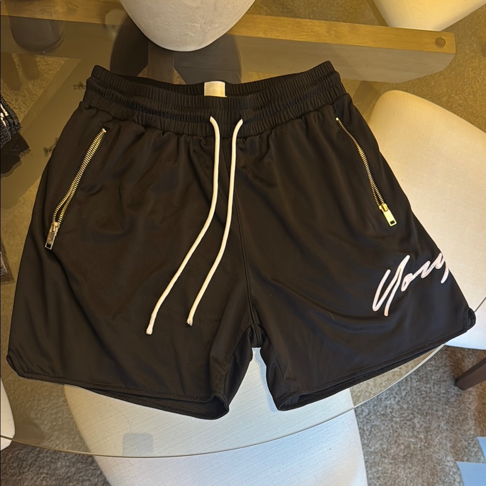 YoungLA Shorts with Silver Zippers